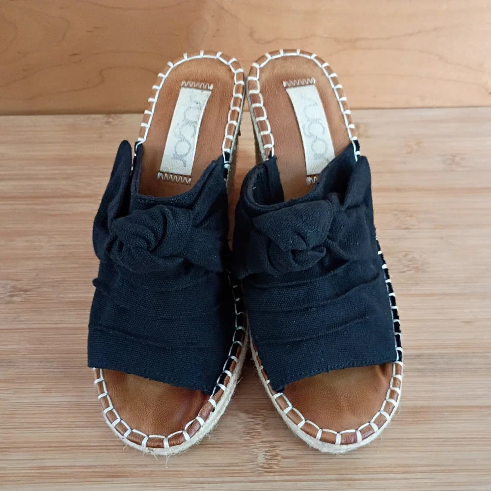 Sugar womens hundreds black canvas plataform sandals shoes NWT | size 7.5 - Picture 9 of 10